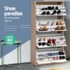 Picture of Burton White & Lightwood Shoe Cabinet