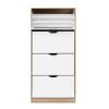 Picture of Burton White & Lightwood Shoe Cabinet