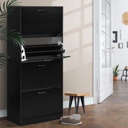 Picture of Brascom Black Shoe Cabinet 
