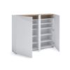 Picture of Palermo White & Lightwood Shoe Cabinet