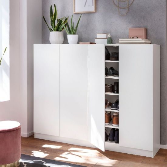 Picture of Evelyn White Shoe Cabinet