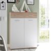 Picture of Lotus White & Lightwood Shoe Cabinet