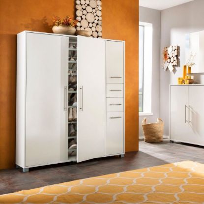 Picture of Lazzaro White Shoe Cabinet