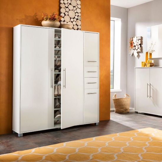 Picture of Lazzaro White Shoe Cabinet