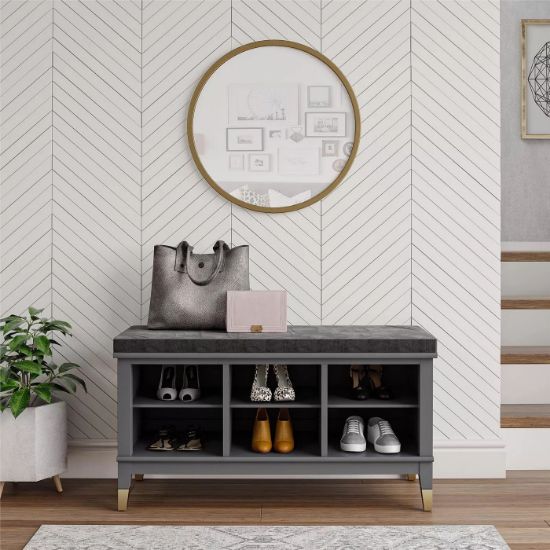 Picture of Darlin Grey Shoe Bench 