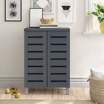 Picture of Baxton Grey Shoe Cabinet 
