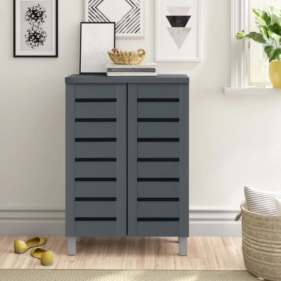Picture of Baxton Grey Shoe Cabinet 