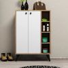 Picture of Libra White & Brown Shoe Storage 