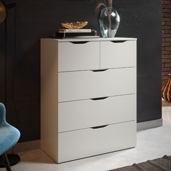 Picture of Glan White 5-Drawer Unit