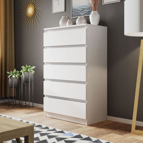 Picture of Milo White 5-Drawer Unit  