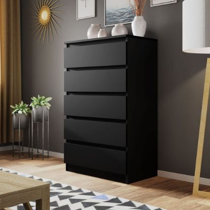 Picture of Milo Black 5-Drawer Unit