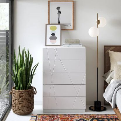 Picture of Wade White 5-Drawer Unit 