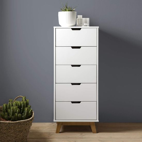 Picture of Danya White 5-Drawer Unit 