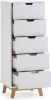 Picture of Danya White 5-Drawer Unit 