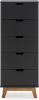 Picture of Danya Black 5-Drawer Unit 