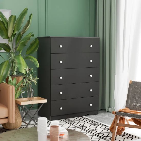 Picture of Miller Black 5-Drawer Unit