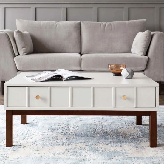 Picture of Lyle White & Brown Coffee Table 