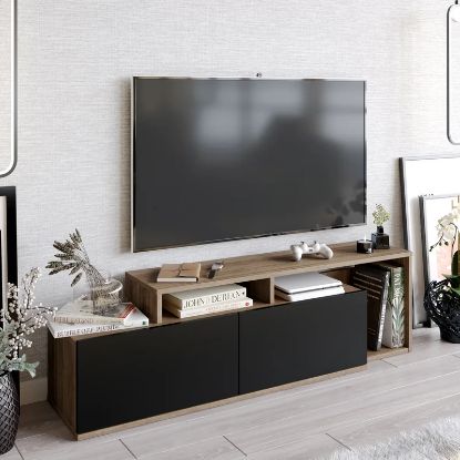 Picture of Zesty Brown & Black T.v Unit 150cm
